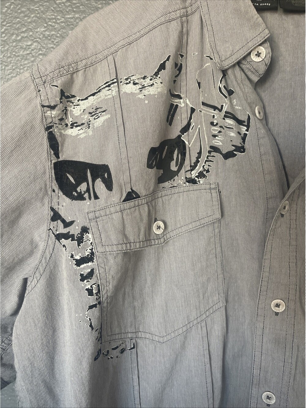 Harley Davidson Button Up Shirt 2XL XXL Gray Black Logo Pockets Short Sleeves HD - Picture 4 of 12